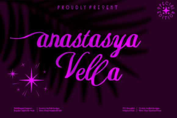Anastasya Vella: A Handwritten Font for Editorial Elegance