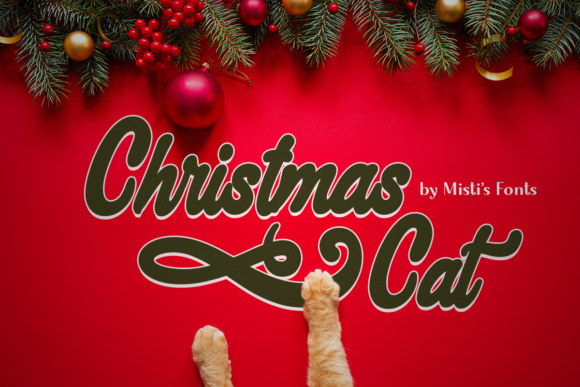 Christmas Cat: A Festive Script Font for Engaging Campaigns