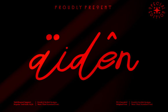 Discover Aiden: The Perfect Script Font for Your Web Design
