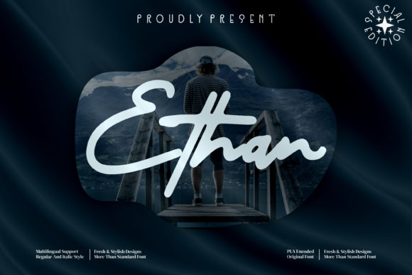 Ethan: A Signature Script Font for Creative Branding
