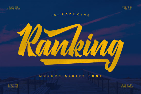 Ranking: A Retro-Styled Script Font for Stylish Branding