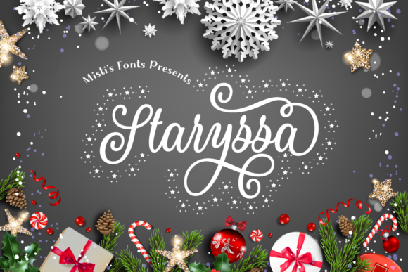 Staryssa: A Star-Accented Calligraphy Font for Editorial Elegance